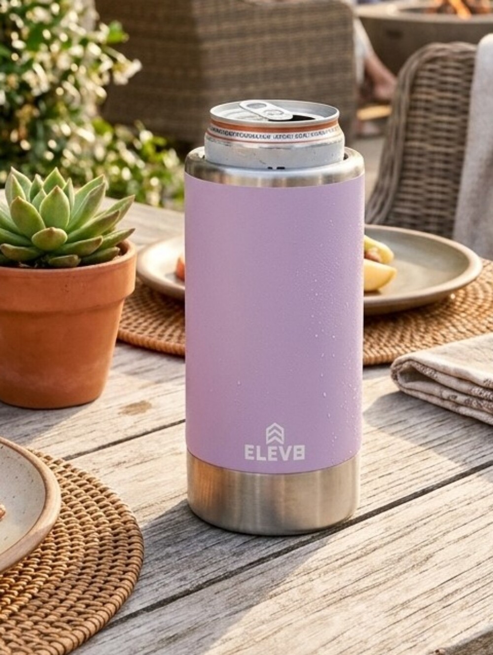 Elev8 Stainless Steel Slim Can Cooler